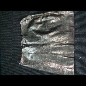 Metallic mini skirt
